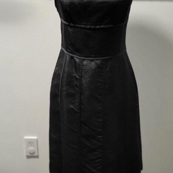 Ann Taylor Black Midi Vintage Size 6 beautiful silk and cotton dress, never worn - Picture 2 of 7